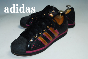 ◆DSC6861◆驚愕の完全売り切り！アディダス/adidas◆黒/24㎝/ロー/良品◆ストリート最強！スニーカー！存在感抜群！注目の１足！