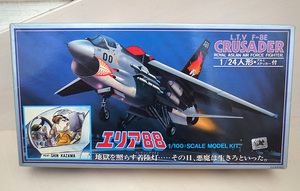 エリア88『L.T.V F-8E クルセイダー』シン専用機　1/100スケールプラモデル　タカラ　中古未組立