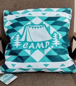 CAMP　2WAYブランケット　クッションにもブランケットにもなる　グリーン　未使用品