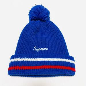 ほぼ新品 Supreme Stripe Loose Gauge Beanie Royal Free 08aw 2008年 ストライプ ルーズ ゲージ ビーニー ニット キャップ ボンボン 初期