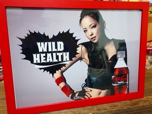 激レア★コカコーラ 広告ポスター フレーム付 ピンナップガール 安室奈美恵 WILD HEALTH ゼロ ZERO