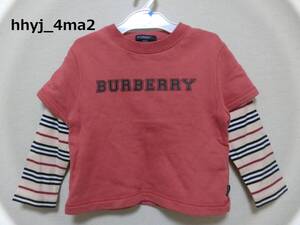 49　　　バーバリー(BURBERRY)　重ね着風トップス　100Ａ