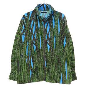 HOMME PLISSE ISSEY MIYAKE オム プリッセ イッセイ ミヤケ 23SS GRASS FIELD ジップアッププリーツトップス HP31JL165 ITATMYITRN1S