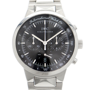 電池交換済 IWC インターナショナルウォッチカンパニー GST クロノグラフ メカニカルクォーツ IW372702 デイト 黒 メンズ クォーツ