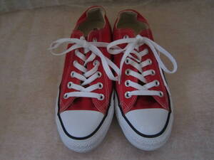 CONVERSE ALLSTAR OX（コンバース オールスターLOW）[101007]　赤キャンバス　　24㎝　US7　　ok2406C