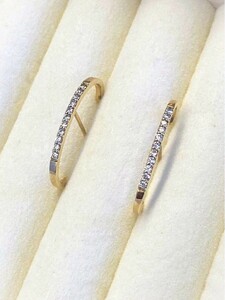 新品同様★con affetto コンアフェット　ダイヤモンド　ピアス　合計0.2ct　79200円 　イエローゴールド　hirotakaお好きな方にも★