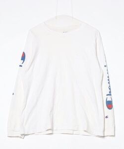 「Champion」 長袖Tシャツ M ホワイト メンズ