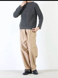 evam eva wool aze stand Pullover ダークグレー　エヴァムエヴァ　ワッフル　ローゲージニット　セーター　秋冬　レディース　