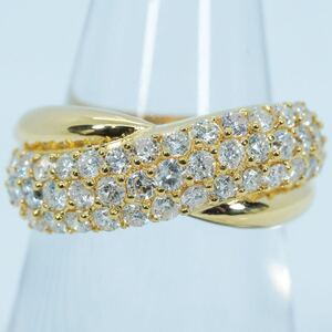 ★1円スタ!鑑定付【1.00ct】K18YG 4.1g ♯9 イエローゴールド ラウンドブリリアントカット ダイヤモンドリング Diamond Ring 指輪 仕上げ済