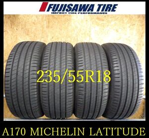 【A170】K1401085 送料無料◆2023年製造 約部山◆MICHELIN LATITUDE SPORT3◆235/55R18◆4本