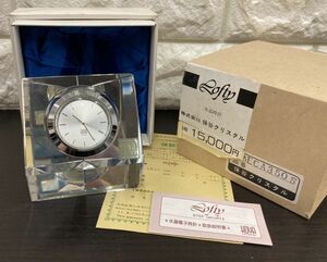 M　Rofty　HOYA　水晶時計　株式会社保谷クリスタル　ECA350S　置き時計　CC⑥
