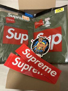 【新品未使用 送料無料】Supreme Hanes Briefs Tee olive セット（ブリーフ Mサイズ、Tシャツ Lサイズ）シュプリーム ヘインズ オリーブ