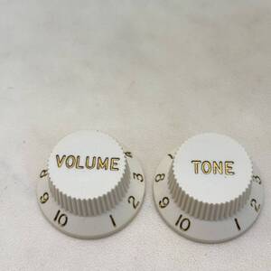 未使用品 2点セット オールパーツ ボリューム TONE VOLUME トーン ノブ 白 ホワイト ST KNOB VOLUME TONE INCH