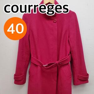 courreges クレージュ コート アウター ジャケット ピンク系 レディース 40サイズ【CT105】