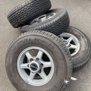 【USED】アルミホイール 6穴 15ｘ7JJ +タイヤ付 265/70R15 110S