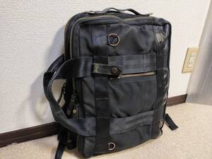 ★貴重2層式MODEL!!&ヒートリュック★ 吉田カバン PORTER HEAT ブリーフバッグ ビジネスリュック / BLACKカラー NO.703-07964