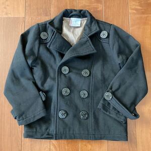 カジュアル系・柔らか生地・Pコート・ジャケット・コート・ブラック系・男女兼用・120