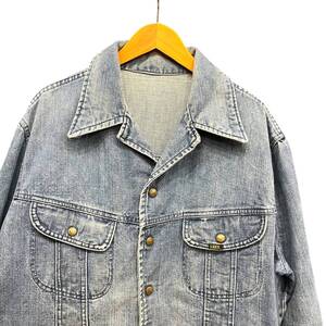 70s ビンテージ LEE デニム ブッシュジャケット Lサイズ位 70年代 vintage denim jacket Lee