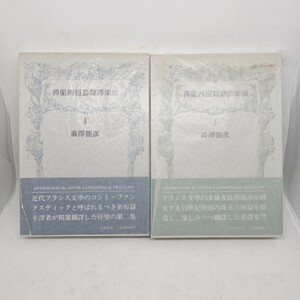 【初版・帯付き】 全2巻セット 佛蘭西短篇飜譯集成 澁澤龍彦 立風書房 近代フランス文学 昭和57年発行/A