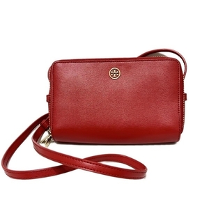 トリーバーチ TORY BURCH - レザー レッド ショルダーウォレット 財布