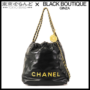 101740203 シャネル CHANEL シャネル22 ミニハンドバッグ AS3980 ブラック G金具 ラムスキン 巾着型 ショルダーバッグ レディース 未使用品