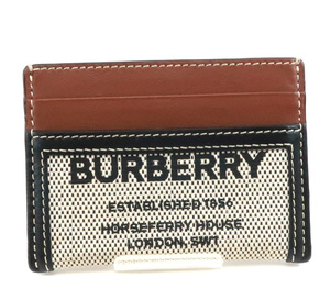 バーバリー BURBERRY カードケース ロゴ フラットケース ブラウン /33573