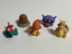 ポケットモンスター ソフビ 指人形 ヒトカゲ カイリュー ポリゴン ディグダ シェルダー ポケモン 当時物