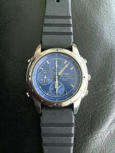 USED SEIKO セイコー QUARTZ クォーツ クロノグラフ 7T32-6M00 10気圧防水