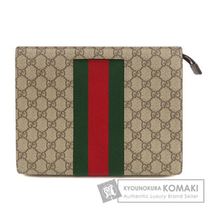 GUCCI グッチ 475316 GGスプリーム シェリーライン クラッチバッグ PVC レディース 中古