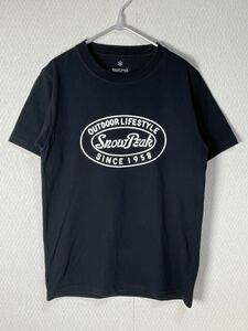 【60周年記念】SNOW PEAK スノーピーク Tシャツ 旧ロゴ 黒 S