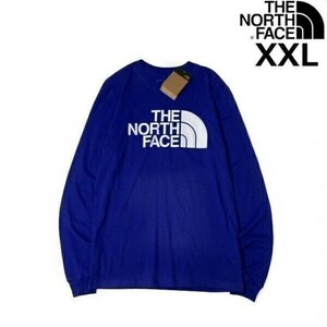 1円～!売切!【正規新品】THE NORTH FACE◆L/S HALF DOME TEE 長袖 Tシャツ ロンT US限定 男女兼用 大きいサイズ(XXL)青 180902-5