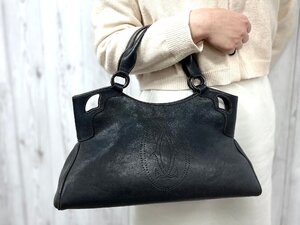 極美品 Cartier カルティエ マルチェロ ハンドバッグ バッグ レザー 黒系 79845