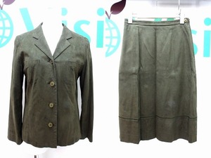 アクアスキュータム Aquascutum フェイクスエード セットアップ スカートスーツ 9 kz4610203821