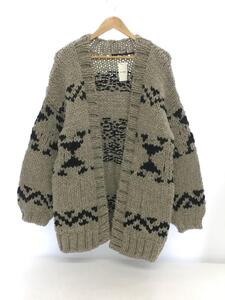 O0u/HANDKNIT CARDIGAN/カーディガン(厚手)/5/ウール/GRY/0u660096NV