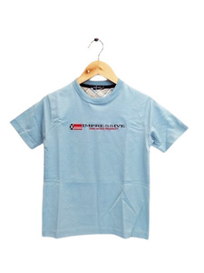 ap1770 ○送料無料 新品 NAVY MATE ネイビーメイト キッズ Tシャツ サイズ120cm 水色 半袖 クルーネック カジュアル チェック シンプル