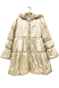 【中古】Fdash familir ファミリア 子供服 コート アウター ロングコート 中綿 フード付 秋冬