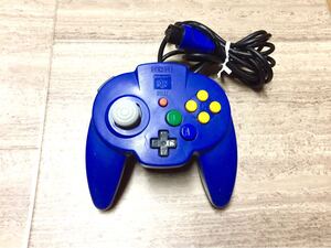 ☆動作良品即決☆N64 ホリパッド　ミニ　コントローラー　 ブルー☆ 