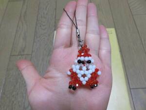 【新品】ハンドメイド・手作りクリスマスサンタさんストラップ