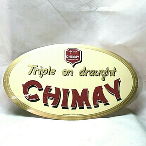 【CHIMAY】輸入物★ヴィンテージ ベルギー シメイ サイン 看板★バドワイザー ハイネケン ギネス コロナ ミラー ビール 酒 好きに！