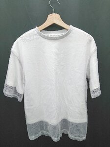 ◇ Θ　Φ JaVa ジャバ チュール　コットン 半袖 Tシャツ　カットソー サイズM グレー レディース P