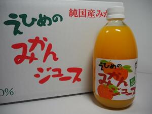 ２ケースセットでお得！地元道の駅でも販売しています！！愛媛県産果汁１００％えひめみかんジュース５００mlｘ24本入