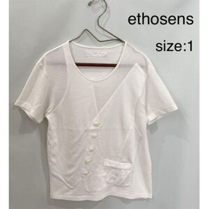 【希少】 エトセンス ETHOSENS Tシャツ メッシュ ベスト風 日本製 1