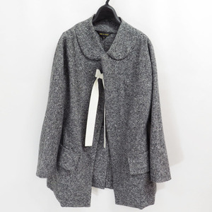 2012 COMME des GARCONS TWO DIMENSIONS FLAT WOOL TWEED JACKET コムデギャルソン 二次元 フラット ウール ツイード ジャケット 平面