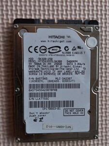 ★★日立 HTS543225L9A300 250GB 2.5インチHDD SATA　中古品！