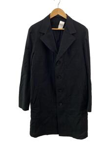 yohji yamamoto POUR HOMME◆COTTON TWILL MULTI POCKET COAT/2/コットン/BLK/無地/HJ-J11-003//