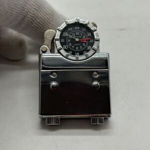 《S-6》★1円スタート★ ZIPPO Dais ジッポー ライター形 クォーツ 時計 made in japan シルバー カラー ポケット ウォッチ 動作未確認 