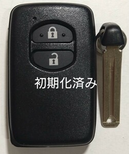 初期化済トヨタ純正 スマートキー2ボタン ノーカットキー付き プリウスアクア 基盤番号271451-5300 新品電池サービス⑰