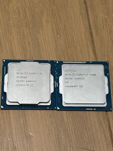 Intel Core i5-8500 3GHZ i7-4790 3.60GHZ CPU 二枚セット　部品取り　ジャンク