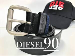 ディーゼル　ベルト 10B20　サイズ90　ブラック　新品 タグ付　プレゼントにも　DIESEL　B-DELOSO　X06690 PR080 T8013