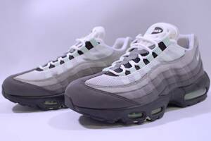 本物/2018年 NIKE AIR MAX95 FRESH MINT US9.5/27.5cm 2回使用のみ/ソール減りほぼゼロの極美品 tiffany blue jordan1 og イエローグラデ